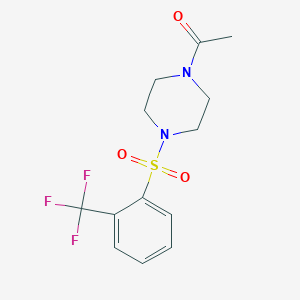 1-[4-[2-(Trifluoromethyl)phenyl]sulfonylpiperazin-1-yl]ethanone