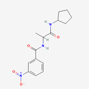 molecular formula C15H19N3O4 B7603960 N-[1-(cyclopentylamino)-1-oxopropan-2-yl]-3-nitrobenzamide 