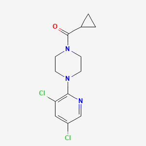 molecular formula C13H15Cl2N3O B7603983 Cyclopropyl-[4-(3,5-dichloropyridin-2-yl)piperazin-1-yl]methanone 