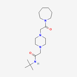 2-[4-[2-(azepan-1-yl)-2-oxoethyl]piperazin-1-yl]-N-tert-butylacetamide