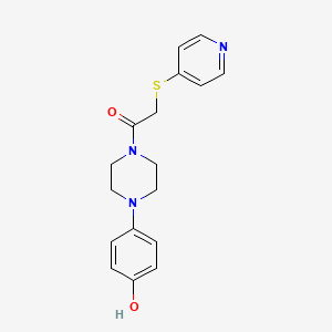 1-[4-(4-Hydroxyphenyl)piperazin-1-yl]-2-pyridin-4-ylsulfanylethanone