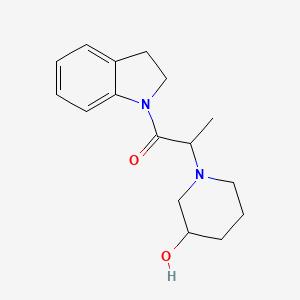 1-(2,3-Dihydroindol-1-yl)-2-(3-hydroxypiperidin-1-yl)propan-1-one