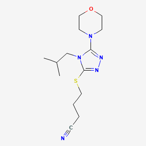 4-[[4-(2-Methylpropyl)-5-morpholin-4-yl-1,2,4-triazol-3-yl]sulfanyl]butanenitrile