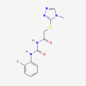 N-[(2-fluorophenyl)carbamoyl]-2-[(4-methyl-1,2,4-triazol-3-yl)sulfanyl]acetamide