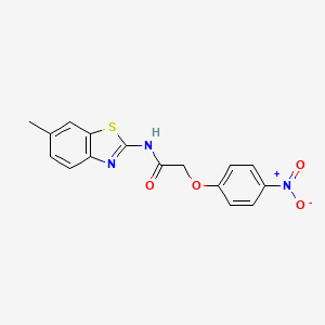 N-(6-methyl-1,3-benzothiazol-2-yl)-2-(4-nitrophenoxy)acetamide