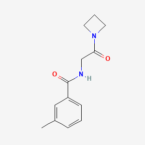 molecular formula C13H16N2O2 B7604112 N-[2-(azetidin-1-yl)-2-oxoethyl]-3-methylbenzamide 