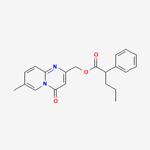 (7-Methyl-4-oxopyrido[1,2-a]pyrimidin-2-yl)methyl 2-phenylpentanoate