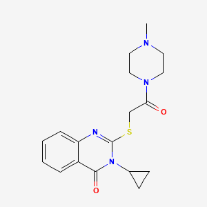 3-Cyclopropyl-2-[2-(4-methylpiperazin-1-yl)-2-oxoethyl]sulfanylquinazolin-4-one