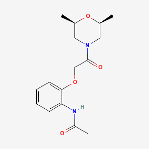 molecular formula C16H22N2O4 B7604132 N-[2-[2-[(2R,6S)-2,6-dimethylmorpholin-4-yl]-2-oxoethoxy]phenyl]acetamide 