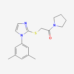 2-[1-(3,5-Dimethylphenyl)imidazol-2-yl]sulfanyl-1-pyrrolidin-1-ylethanone