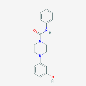 molecular formula C17H19N3O2 B7604161 4-(3-hydroxyphenyl)-N-phenylpiperazine-1-carboxamide 