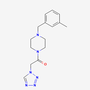 1-[4-[(3-Methylphenyl)methyl]piperazin-1-yl]-2-(tetrazol-1-yl)ethanone