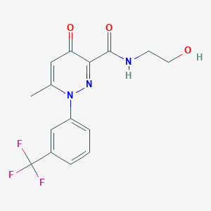 N-(2-hydroxyethyl)-6-methyl-4-oxo-1-[3-(trifluoromethyl)phenyl]pyridazine-3-carboxamide