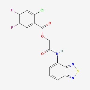 [2-(2,1,3-Benzothiadiazol-4-ylamino)-2-oxoethyl] 2-chloro-4,5-difluorobenzoate