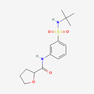 molecular formula C15H22N2O4S B7604194 N-[3-(tert-butylsulfamoyl)phenyl]oxolane-2-carboxamide 