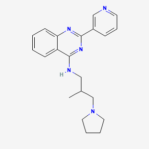 N-(2-methyl-3-pyrrolidin-1-ylpropyl)-2-pyridin-3-ylquinazolin-4-amine