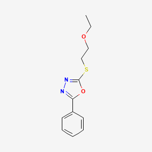 2-(2-Ethoxyethylsulfanyl)-5-phenyl-1,3,4-oxadiazole