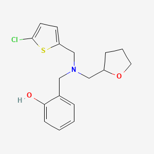 2-[[(5-Chlorothiophen-2-yl)methyl-(oxolan-2-ylmethyl)amino]methyl]phenol