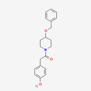 2-(4-Hydroxyphenyl)-1-(4-phenylmethoxypiperidin-1-yl)ethanone