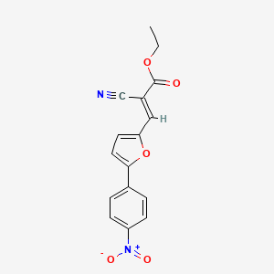 molecular formula C16H12N2O5 B7604294 ethyl (2E)-2-cyano-3-[5-(4-nitrophenyl)furan-2-yl]prop-2-enoate 