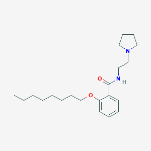 B076043 Benzamide, 2-octyloxy-N-(2-(pyrrolidinyl)ethyl)- CAS No. 13431-48-6