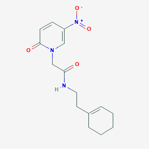 molecular formula C15H19N3O4 B7604330 N-[2-(cyclohexen-1-yl)ethyl]-2-(5-nitro-2-oxopyridin-1-yl)acetamide 