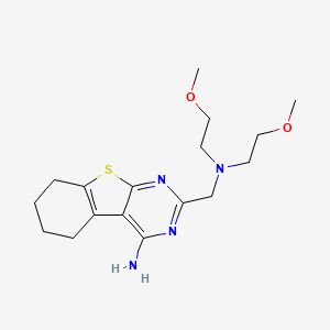 2-[[Bis(2-methoxyethyl)amino]methyl]-5,6,7,8-tetrahydro-[1]benzothiolo[2,3-d]pyrimidin-4-amine