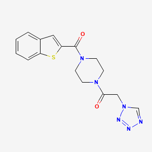 1-[4-(1-Benzothiophene-2-carbonyl)piperazin-1-yl]-2-(tetrazol-1-yl)ethanone