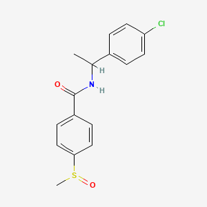 N-[1-(4-chlorophenyl)ethyl]-4-methylsulfinylbenzamide