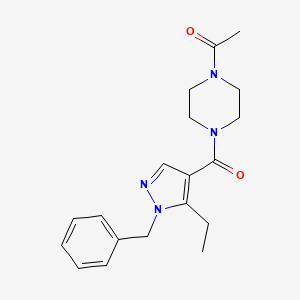 1-[4-(1-Benzyl-5-ethylpyrazole-4-carbonyl)piperazin-1-yl]ethanone