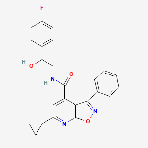 6-cyclopropyl-N-[2-(4-fluorophenyl)-2-hydroxyethyl]-3-phenyl-[1,2]oxazolo[5,4-b]pyridine-4-carboxamide