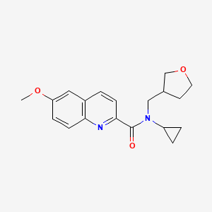 N-cyclopropyl-6-methoxy-N-(oxolan-3-ylmethyl)quinoline-2-carboxamide