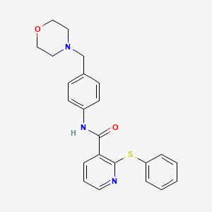 N-[4-(morpholin-4-ylmethyl)phenyl]-2-phenylsulfanylpyridine-3-carboxamide