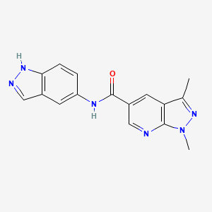 N-(1H-indazol-5-yl)-1,3-dimethylpyrazolo[3,4-b]pyridine-5-carboxamide