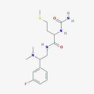 2-(carbamoylamino)-N-[2-(dimethylamino)-2-(3-fluorophenyl)ethyl]-4-methylsulfanylbutanamide