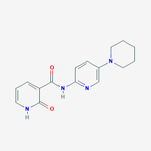 molecular formula C16H18N4O2 B7604538 2-oxo-N-(5-piperidin-1-ylpyridin-2-yl)-1H-pyridine-3-carboxamide 