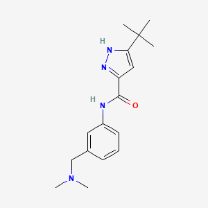 molecular formula C17H24N4O B7604556 5-tert-butyl-N-[3-[(dimethylamino)methyl]phenyl]-1H-pyrazole-3-carboxamide 