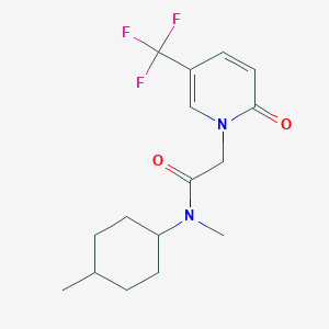 molecular formula C16H21F3N2O2 B7604576 N-methyl-N-(4-methylcyclohexyl)-2-[2-oxo-5-(trifluoromethyl)pyridin-1-yl]acetamide 