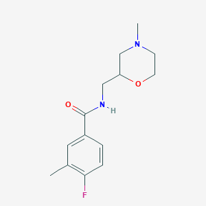 4-fluoro-3-methyl-N-[(4-methylmorpholin-2-yl)methyl]benzamide