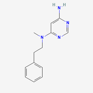 molecular formula C13H16N4 B7604632 4-N-methyl-4-N-(2-phenylethyl)pyrimidine-4,6-diamine 