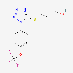 3-[1-[4-(Trifluoromethoxy)phenyl]tetrazol-5-yl]sulfanylpropan-1-ol