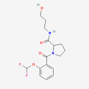 1-[2-(difluoromethoxy)benzoyl]-N-(3-hydroxypropyl)pyrrolidine-2-carboxamide