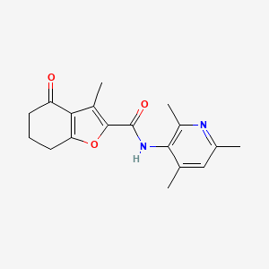 3-methyl-4-oxo-N-(2,4,6-trimethylpyridin-3-yl)-6,7-dihydro-5H-1-benzofuran-2-carboxamide