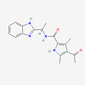 4-acetyl-N-[1-(1H-benzimidazol-2-yl)ethyl]-3,5-dimethyl-1H-pyrrole-2-carboxamide