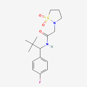 2-(1,1-dioxo-1,2-thiazolidin-2-yl)-N-[1-(4-fluorophenyl)-2,2-dimethylpropyl]acetamide