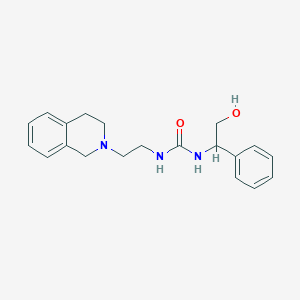 molecular formula C20H25N3O2 B7604702 1-[2-(3,4-dihydro-1H-isoquinolin-2-yl)ethyl]-3-(2-hydroxy-1-phenylethyl)urea 