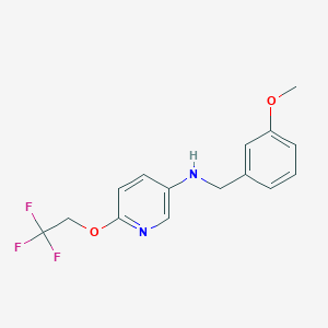 N-[(3-methoxyphenyl)methyl]-6-(2,2,2-trifluoroethoxy)pyridin-3-amine