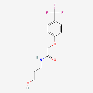 N-(3-hydroxypropyl)-2-[4-(trifluoromethyl)phenoxy]acetamide