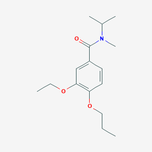 molecular formula C16H25NO3 B7604741 3-ethoxy-N-methyl-N-propan-2-yl-4-propoxybenzamide 