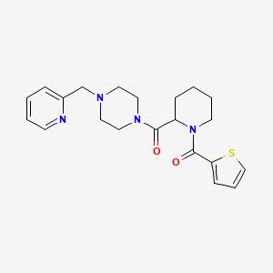 [4-(Pyridin-2-ylmethyl)piperazin-1-yl]-[1-(thiophene-2-carbonyl)piperidin-2-yl]methanone